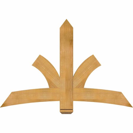Ekena Millwork Davenport Rough Sawn Timber Gable Bracket, Western Red Cedar, 60"W x 40"H x 2"D x 6"F, 16/12 Pitch GBW060X40X0206DAV00RWR